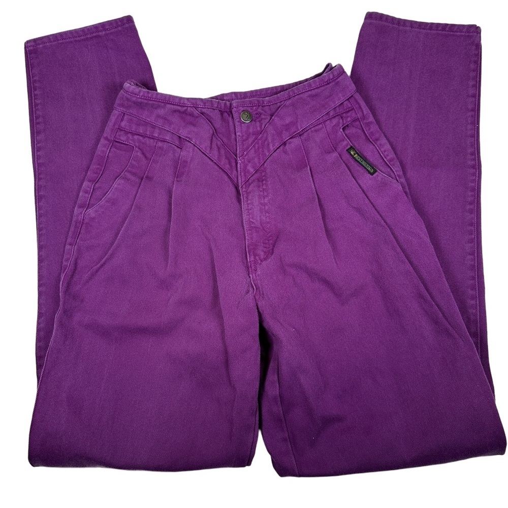 Rocky Mountain vintage western jeans high rise waisted 90s Purple Pants cowgirl‎